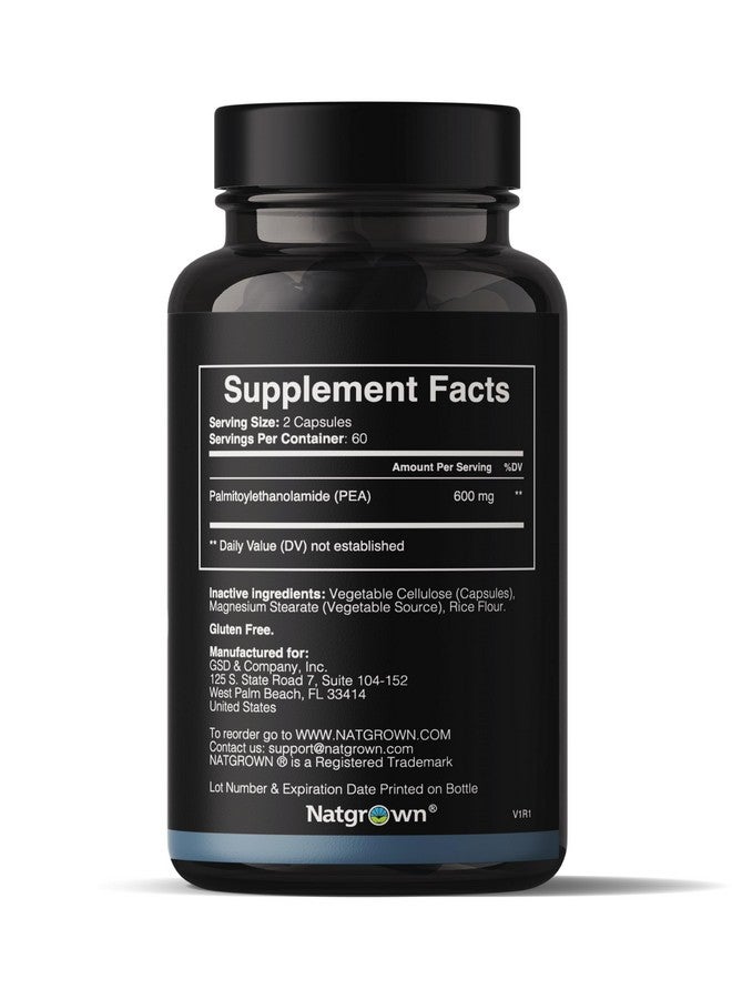 Natgrown مكمل بالميتويل إيثانولاميد من ناتغراون 600 ملغ - 120 كبسولة - Image 2