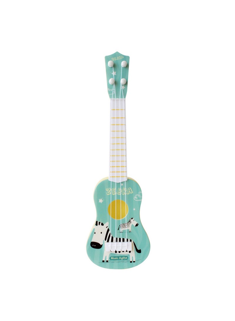 Musical Toys Early Education Ukulele Toys, Mini Ukulele Instruments, Children'S Guitar Ukulele Suitable For Toddler Boys And Girls Beginners Children'S Musical Toys (Zebra Blue) - Image 1