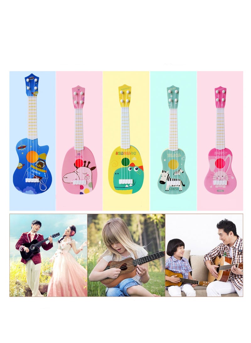 Musical Toys Early Education Ukulele Toys, Mini Ukulele Instruments, Children'S Guitar Ukulele Suitable For Toddler Boys And Girls Beginners Children'S Musical Toys (Zebra Blue) - Image 2