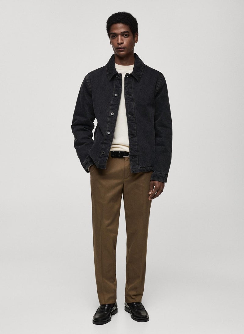 Mango Man Grass Button Down Regular Fit Shirt  - Image 5