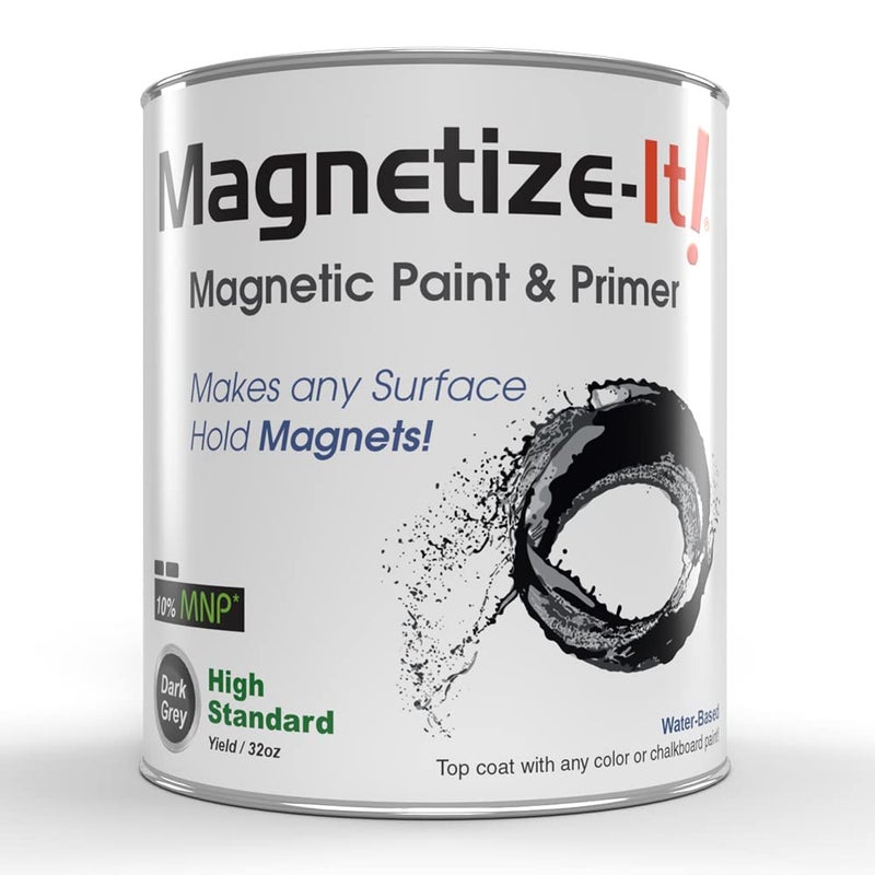 Magnetize-It! Magnetic Paint & Primer (Water Based) - High Standard Yield 32oz, MIHYD-1547 - Image 1