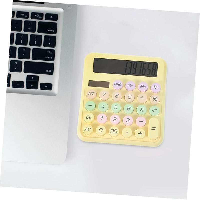 Yellow Mechanical Keyboard Calculator Keychain for Students Pocket Size - Image 5
