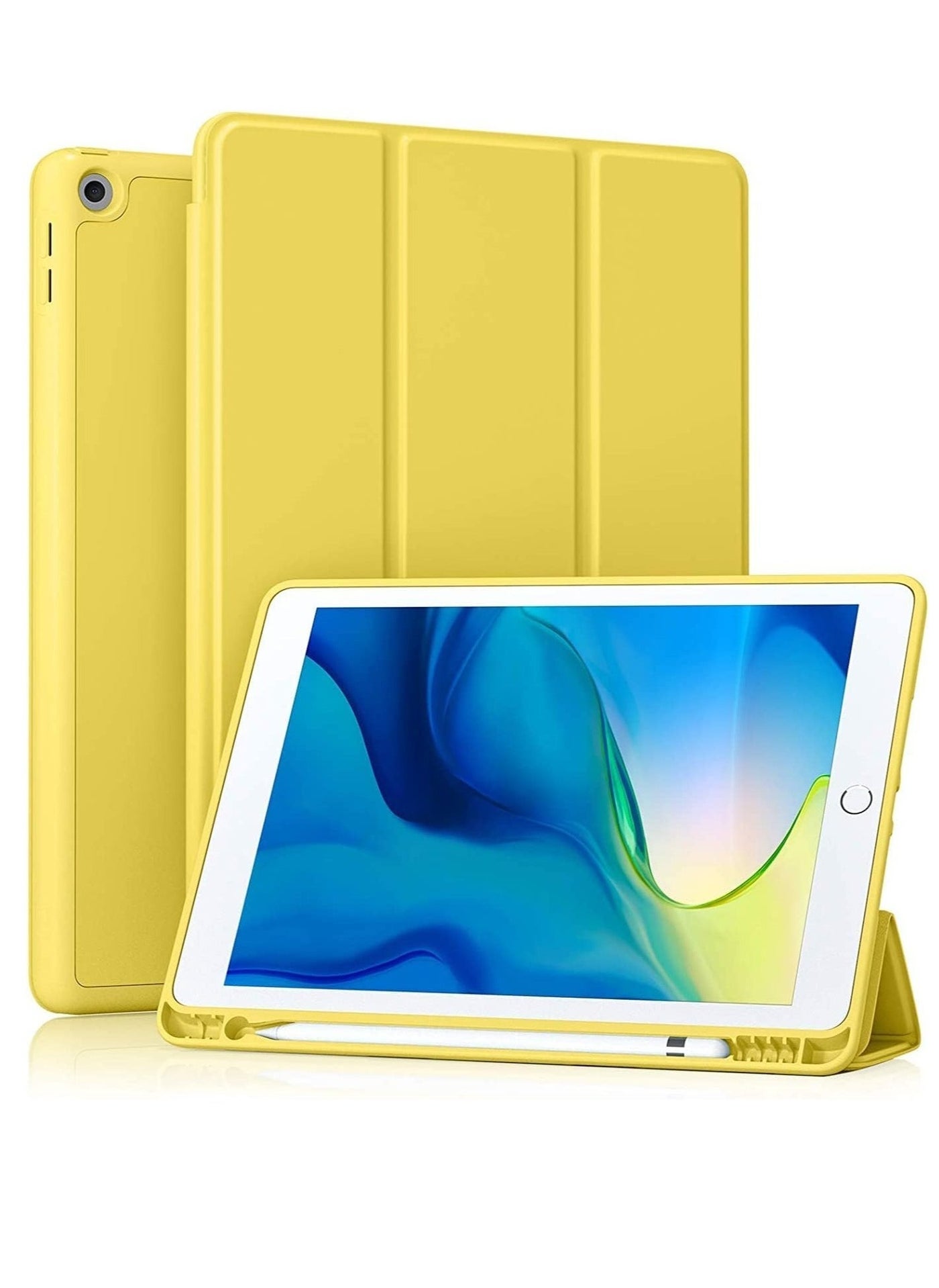 Kids Case for iPad 10.2 9th Generation 2021/iPad Pro 10.5/iPad Air 3 with Handle for Boys Full Protective KidsProof Cover Freestanding for 10.2 Inch iPad 8th/7th 2020 2019 - Yellow