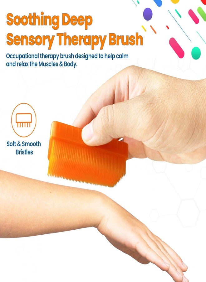 Clipper Mill Wilbarger Method Therapy Sensory Brush (12 Pack Colored) - Occupational & Therapressure Therapy Brush for Calming, Stimulating, and Sensory Brushing - Use as Part of The Wilbarger Brushing Protocol - Image 2
