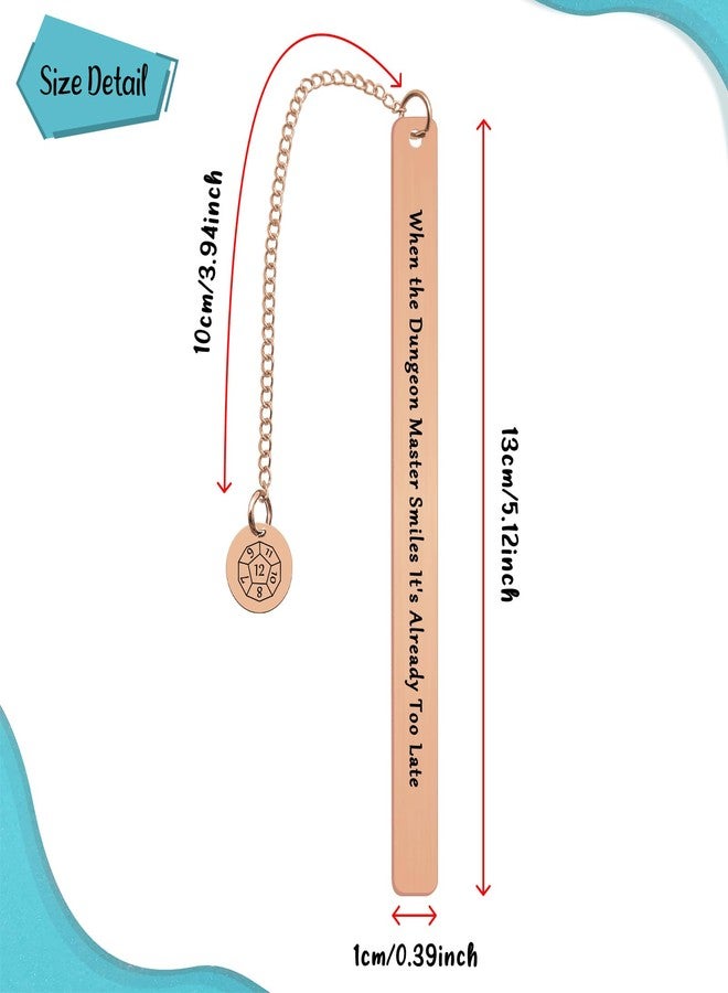 Xiahuyu Gifts for Dungeon Master DND Bookmark When The Dungeon Master Smiles It's Already Too Late Bookmark DND Gift DM Accessories RPG Gift DND Gamer Gift for Men Women - Image 4