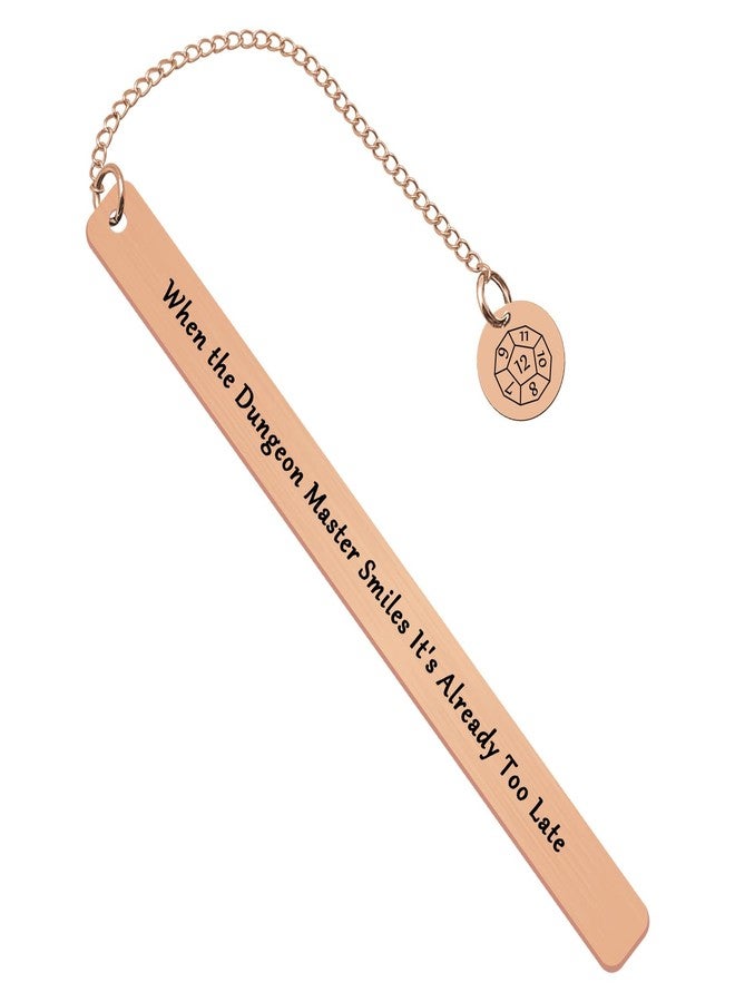 Xiahuyu Gifts for Dungeon Master DND Bookmark When The Dungeon Master Smiles It's Already Too Late Bookmark DND Gift DM Accessories RPG Gift DND Gamer Gift for Men Women - Image 1