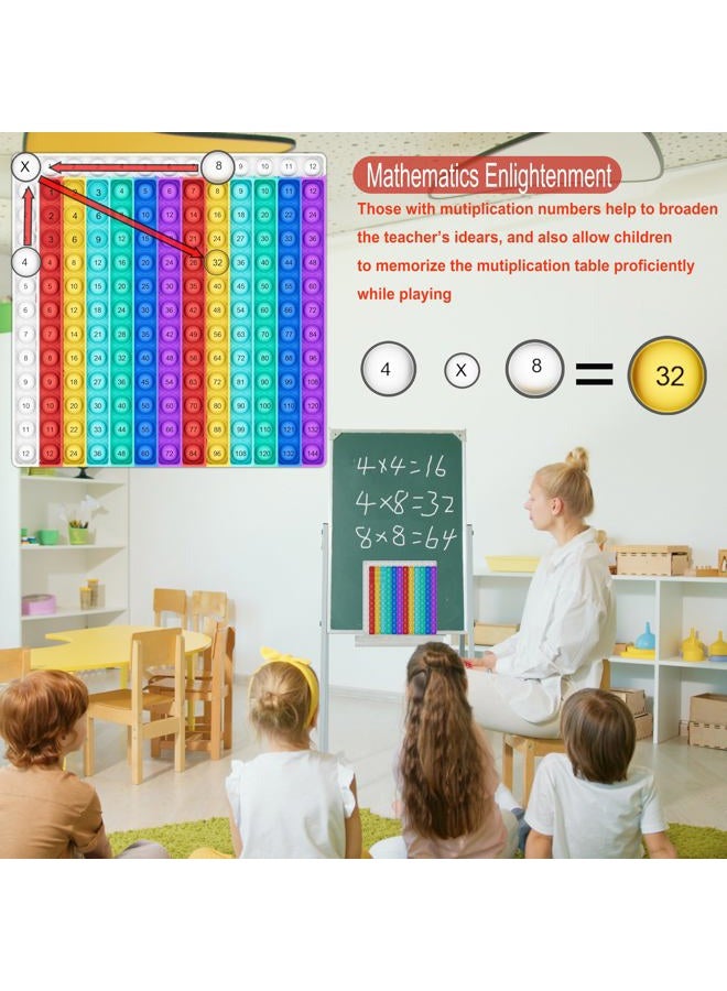cOOva Multiplication Game - Big Multiplication Chart Math Fidget Toys - Learning Games Math Toys-Multiplication Pop w It 12x12 Math Manipulatives- Multiplication Machine Times Table - Image 5