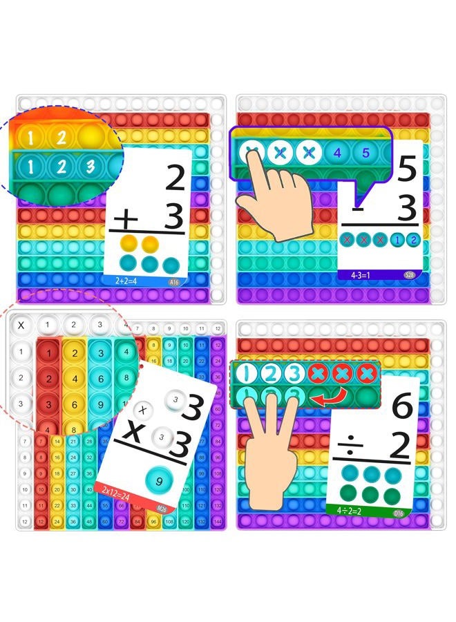 cOOva Multiplication Game - Big Multiplication Chart Math Fidget Toys - Learning Games Math Toys-Multiplication Pop w It 12x12 Math Manipulatives- Multiplication Machine Times Table - Image 2