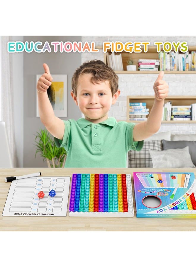 cOOva Multiplication Game - Big Multiplication Chart Math Fidget Toys - Learning Games Math Toys-Multiplication Pop w It 12x12 Math Manipulatives- Multiplication Machine Times Table - Image 3