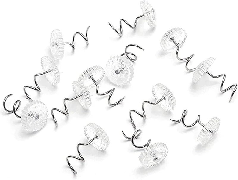 Upholstery Pins 480Pcs Twist Pins Upholstery Clear Heads Slip Cover Fasteners Headliner for Sofa Car Van Home Furniture Hold Bed Skirt for Upholstery - Image 1