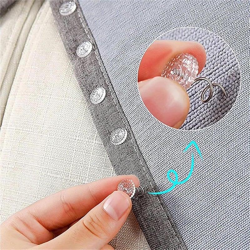 Upholstery Pins 480Pcs Twist Pins Upholstery Clear Heads Slip Cover Fasteners Headliner for Sofa Car Van Home Furniture Hold Bed Skirt for Upholstery - Image 4