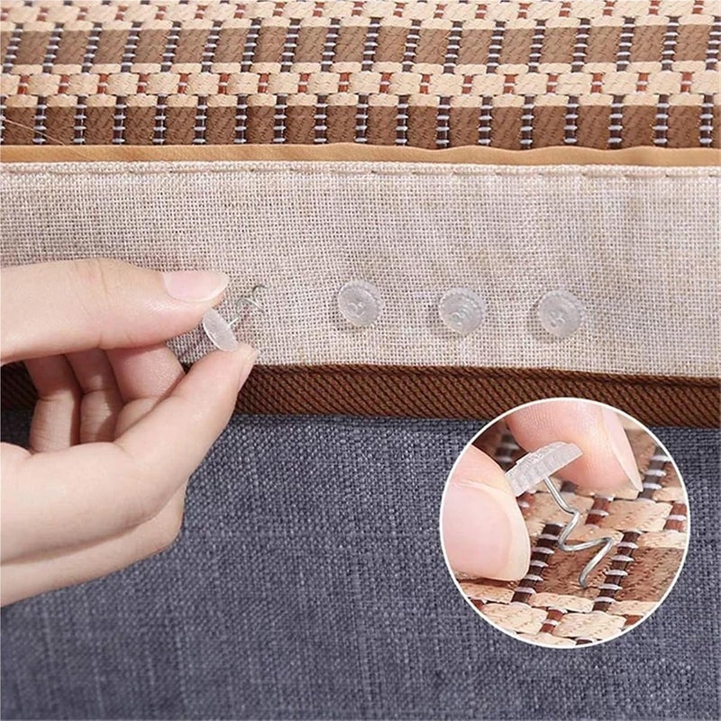 Upholstery Pins 480Pcs Twist Pins Upholstery Clear Heads Slip Cover Fasteners Headliner for Sofa Car Van Home Furniture Hold Bed Skirt for Upholstery - Image 5