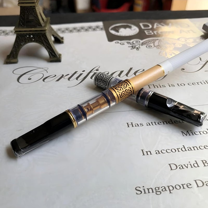 Cigarette Filter Holder with Microporous Multi-Filtering System - Reduces Tar and   Stains - Portable, Reusable Food-Grade Plastic, Coarse 7.3-8mm Cigarette Compatible, Gold#4081 - Image 3