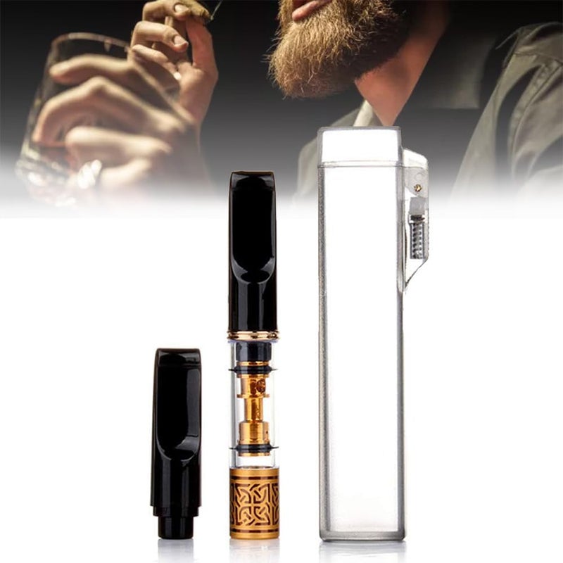 Cigarette Filter Holder with Microporous Multi-Filtering System - Reduces Tar and   Stains - Portable, Reusable Food-Grade Plastic, Coarse 7.3-8mm Cigarette Compatible, Gold#4081 - Image 1