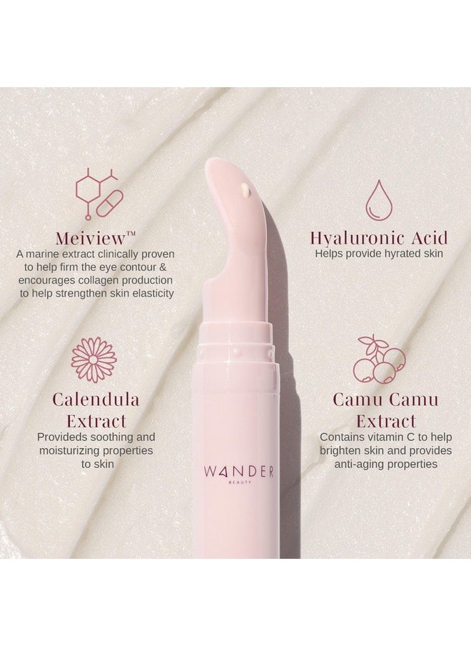 Wander Beauty Baggage Claim Everyday Eye Cream Eye Serum For Dark Circles Undereye Bags & Fine Lines Hydrating Eye Cream With Hyaluronic Acid + Vitamin C Brightens Tightens & Lifts 0.5 Oz  - Image 3