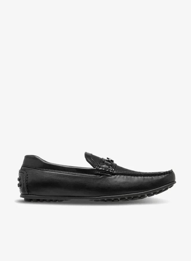 DUCHINI Men Monogram Print Slip-On Moccasins