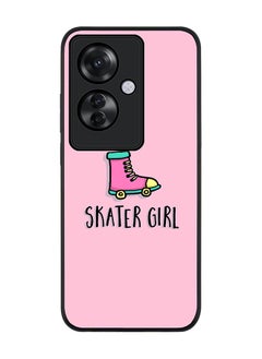 Stylizedd Rugged Black edge case for Oppo Reno11 F / Oppo F25 Pro 5G, Slim fit Soft Case Flexible Rubber Edges Anti Drop TPU Gel Thin Cover -  Skater Girl  - Image 1