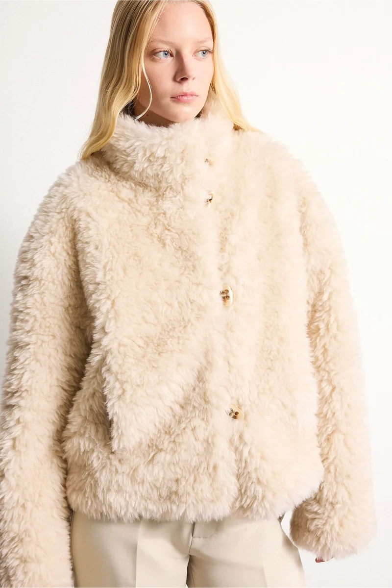 Regular Fit Faux Fur