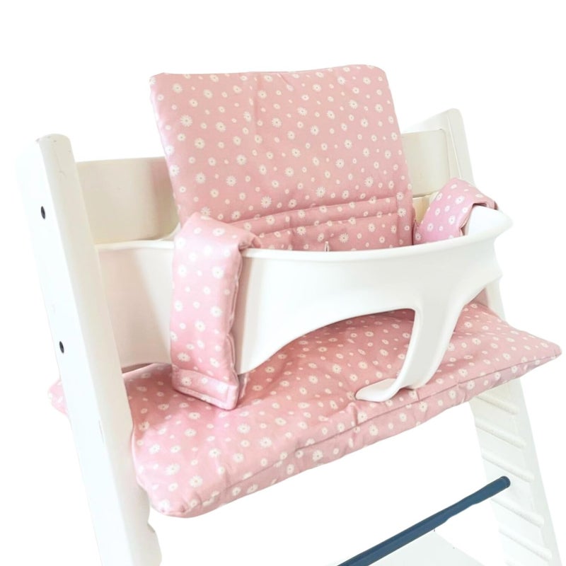 UKJE Cushion Compatible with Stokke Tripp Trapp  Soft Seat Cushion for Infants Babies  Toddlers High Chair Accessories Easy to Install Polyester 165 x 11 x 2 inches Daisy - Image 1