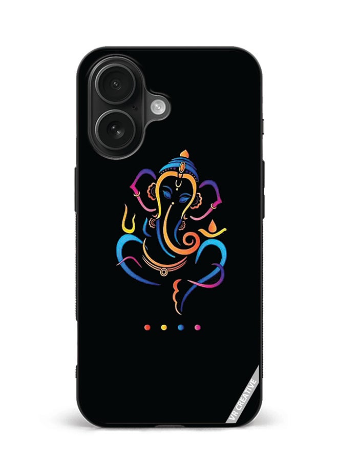 Protective Case Cover For Apple iPhone 16 Ganesh Ji Design Multicolour