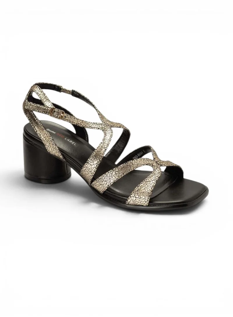 Bata Decorative Strap Block Heel Sandals
