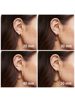 PAVOI 18K Vermeil Gold Hoop Earrings For Women 40Mm | Thick Infinity Gold Hoops Women Earrings | Gold Vermeil Hoop Earrings For Women | Lightweight Hoop Earrings Set  - Image 3