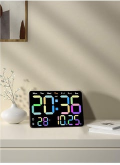 Vparty 13 Inch Digital Wall Clock Large Display, Wall Led Alarm with Big Digits, 3 brightness levels, Time/Date, Temperature Display, Dual Alarm Clock for Living Room and Modern Home Decoration  - Image 2