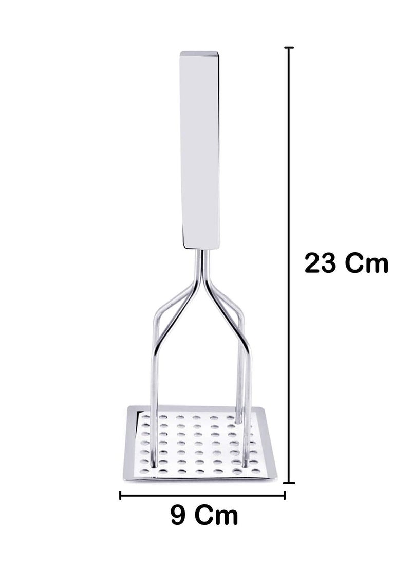 MAGIC PLUS MAGIC PLUS Stainless Steel Potato Masher Double Handle Vegetable Smasher for Pav Bhaji Stuffed Paratha Mashed Potatoes Masala Dosa HighGrade Steel Masher with Good Grip for Kitchen Use  - Image 2