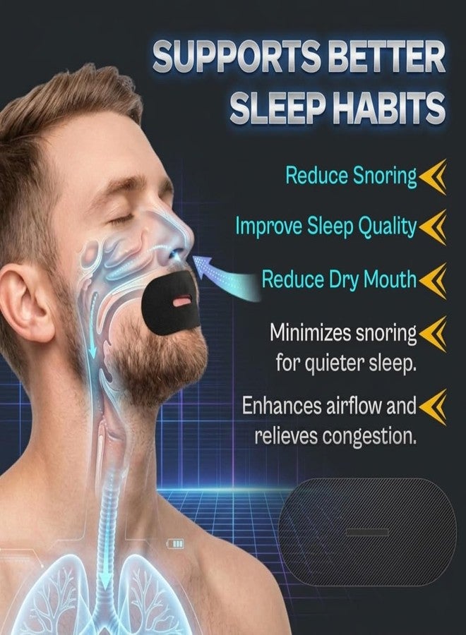 I K IMPEX Anti-Snore Mouth Tape 90 PCS Mute Snoring Tape for Mouth Breathing Sleep Mouth Tape Improves Breathing Abnormalities Safe Adhesive Pre-cut Anti-Snore Mouth Tape for Kids Adults (Pack of 3 (90PCS)) - Image 5