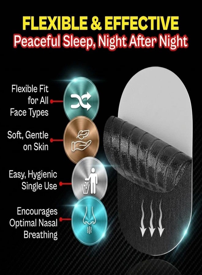 I K IMPEX Anti-Snore Mouth Tape 90 PCS Mute Snoring Tape for Mouth Breathing Sleep Mouth Tape Improves Breathing Abnormalities Safe Adhesive Pre-cut Anti-Snore Mouth Tape for Kids Adults (Pack of 3 (90PCS)) - Image 4