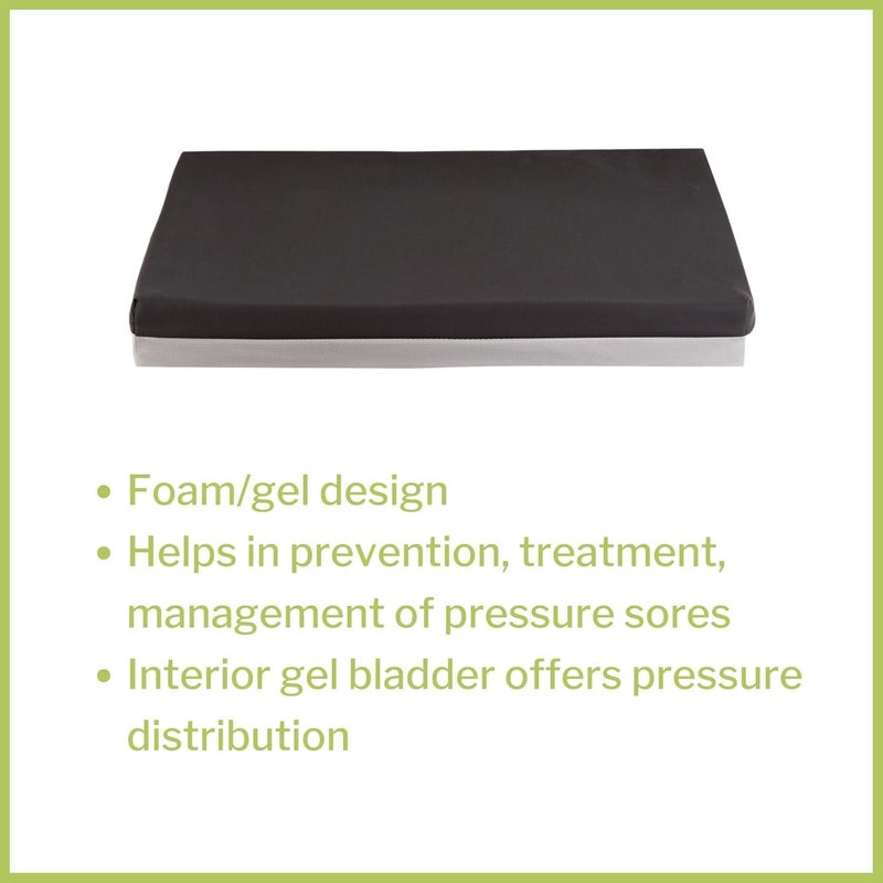 McKesson Seat Cushion for Wheelchairs and Office Chair, Foam/Gel, 18 in x 16 in x 2 in, 1 Count - Image 2