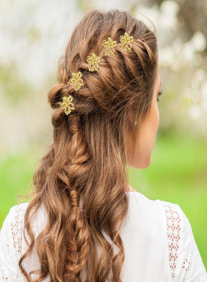 TecoKart® 20 Pcs Flower Claw Clip Set - Bridal Hair Accessories for Women Wedding, Elegant Gold Hair Clips, Flower Hair Clips for Woman, Wedding Hair Accessories for Party & Daily Use - Image 4