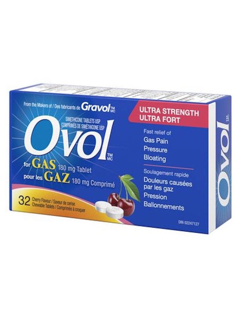 Ovol - Ultra Strength 180mg Chewable, Cherry Flavour, 32 - Image 1