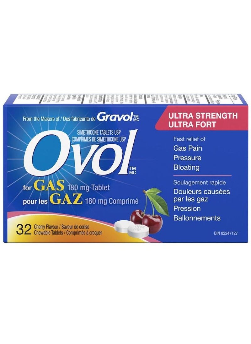 Ovol - Ultra Strength 180mg Chewable, Cherry Flavour, 32 - Image 1
