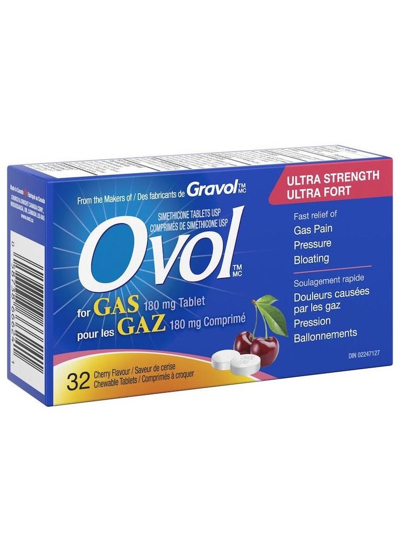 Ovol - Ultra Strength 180mg Chewable, Cherry Flavour, 32 - Image 1