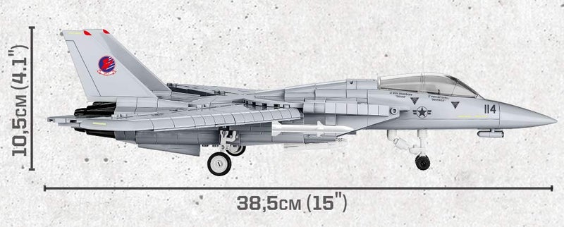COBI طائرة مقاتلة COBI Top Gun F-14A Tomcat - مقياس 1:48 مجموعة بناء مكونة من 754 قطعة مع شخصيات مافريك وغوس - Image 4