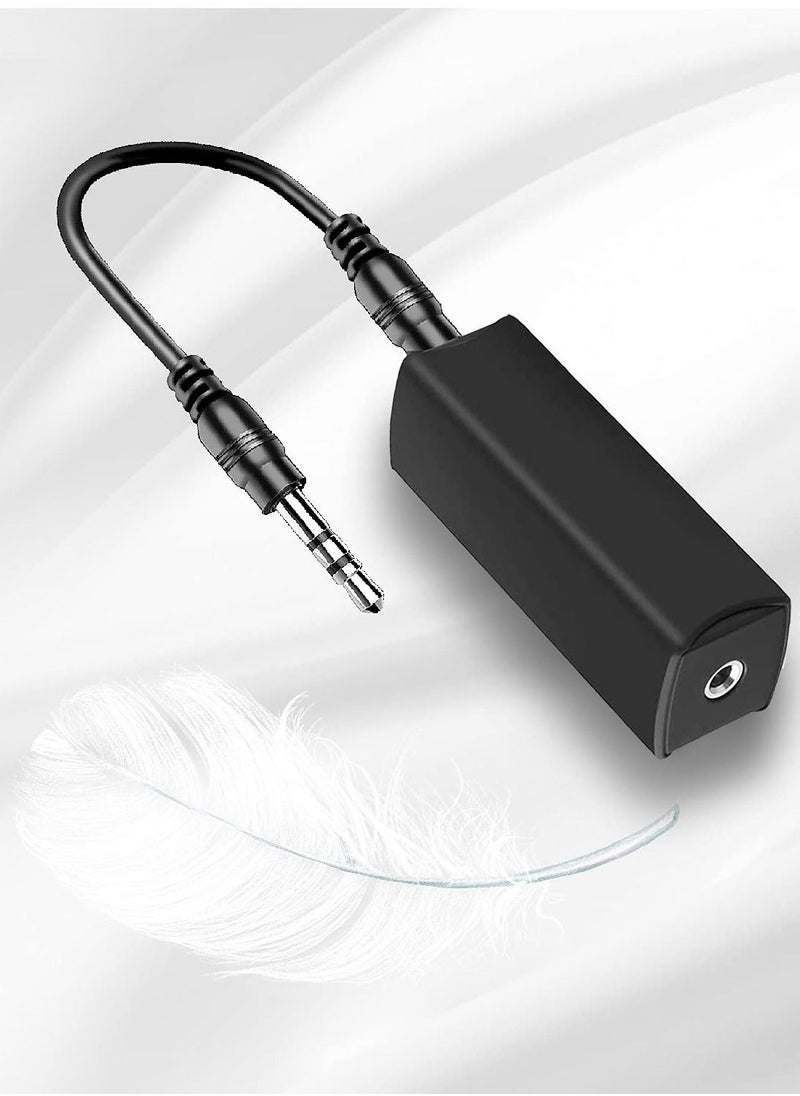 Ground Loop Noise Isolator for Car Audio/Home Audio System with 3.5mm Cable, Current Sound Filter Anti-interference Filter, Eliminates Hum