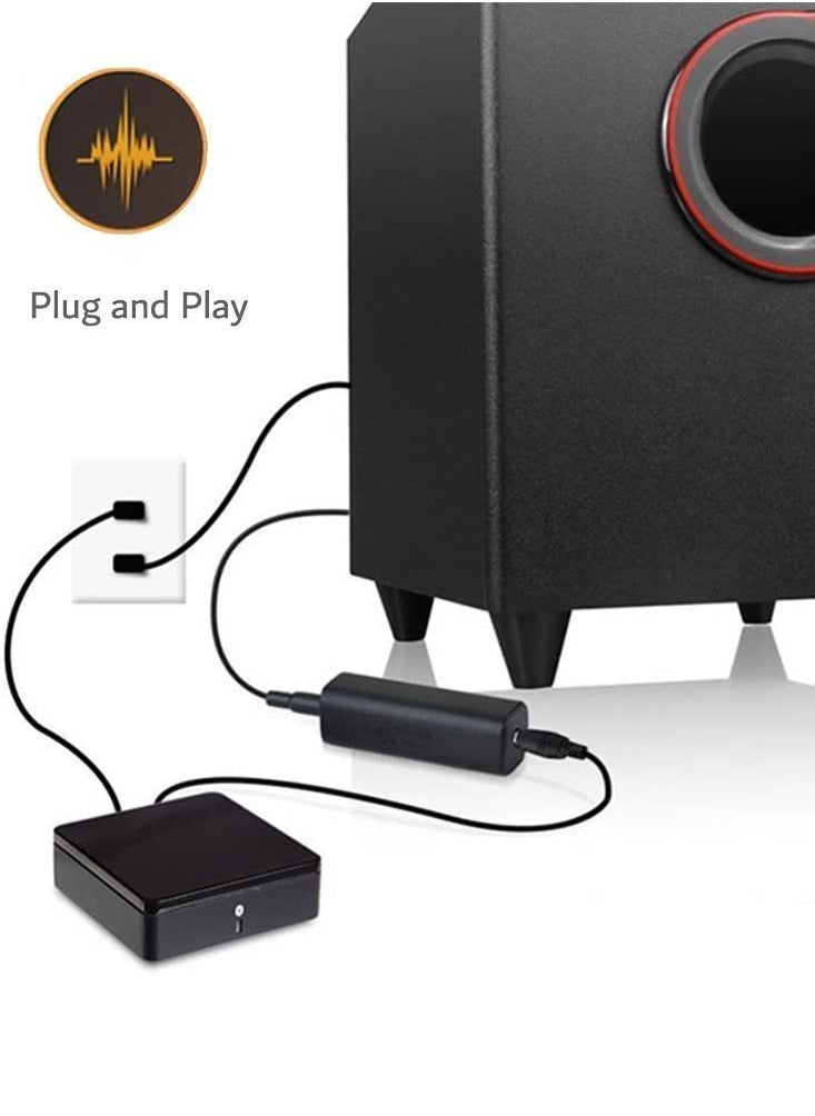 Ground Loop Noise Isolator for Car Audio/Home Audio System with 3.5mm Cable, Current Sound Filter Anti-interference Filter, Eliminates Hum