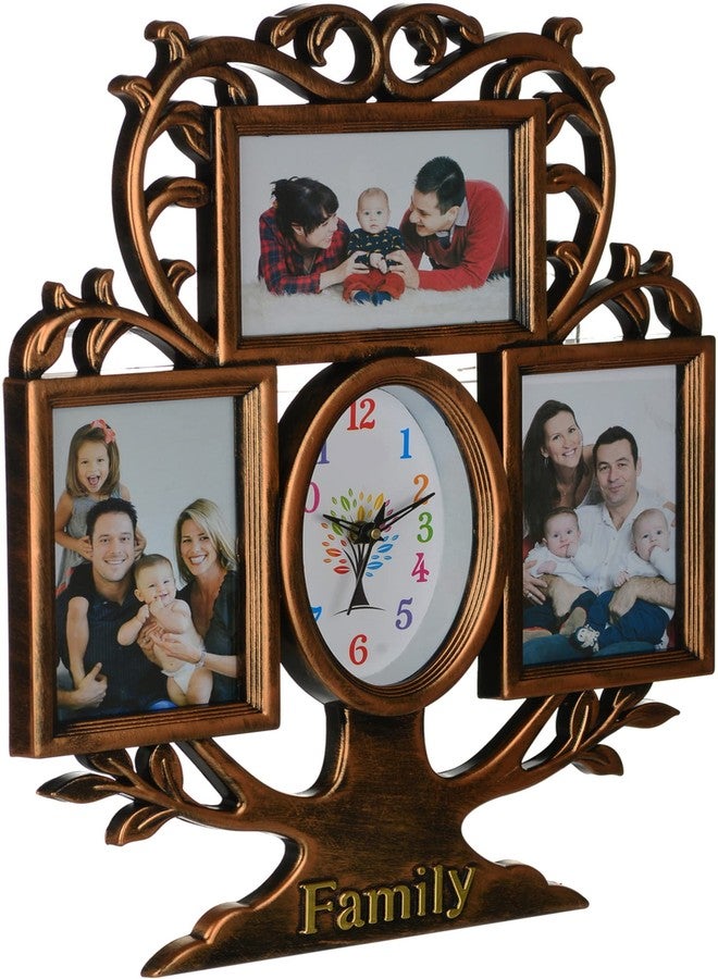 Harbour Analog Latest Stylish New Models Wall Clock with Photo Frames for Home Living Room Hall Bedroom (Size Height 44 CM X Width 34 CM)- Home Decor Big Size Wall Clock WL 715 LBH 3 - Image 2