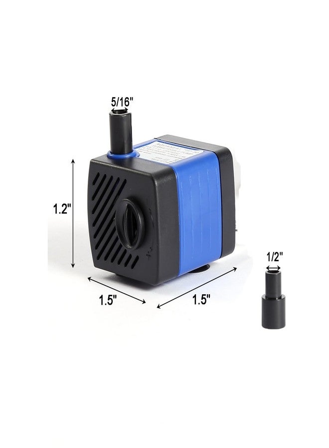 AQUANEAT Small Fountain Pump, 50 GPH Mini Submersible Water Pump with 3.3 ft Tubing, for Aquarium Fish Tank, Pet Water Fountain, Hydroponics, Pond Waterfall Filter Pump - Image 2