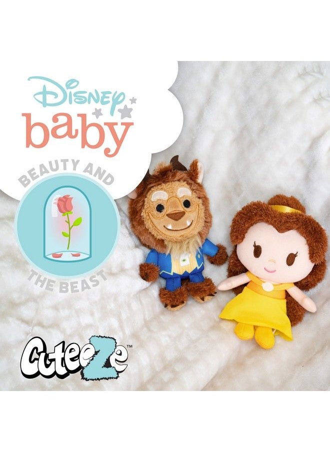 Kids Preferred - ديزني بيبي كيوتيز جمال والوحش حيوانات محشوة بيل والوحش مجموعة ألعاب قماشية 2 قطعة للأطفال والصغار 7 بوصات - Image 1