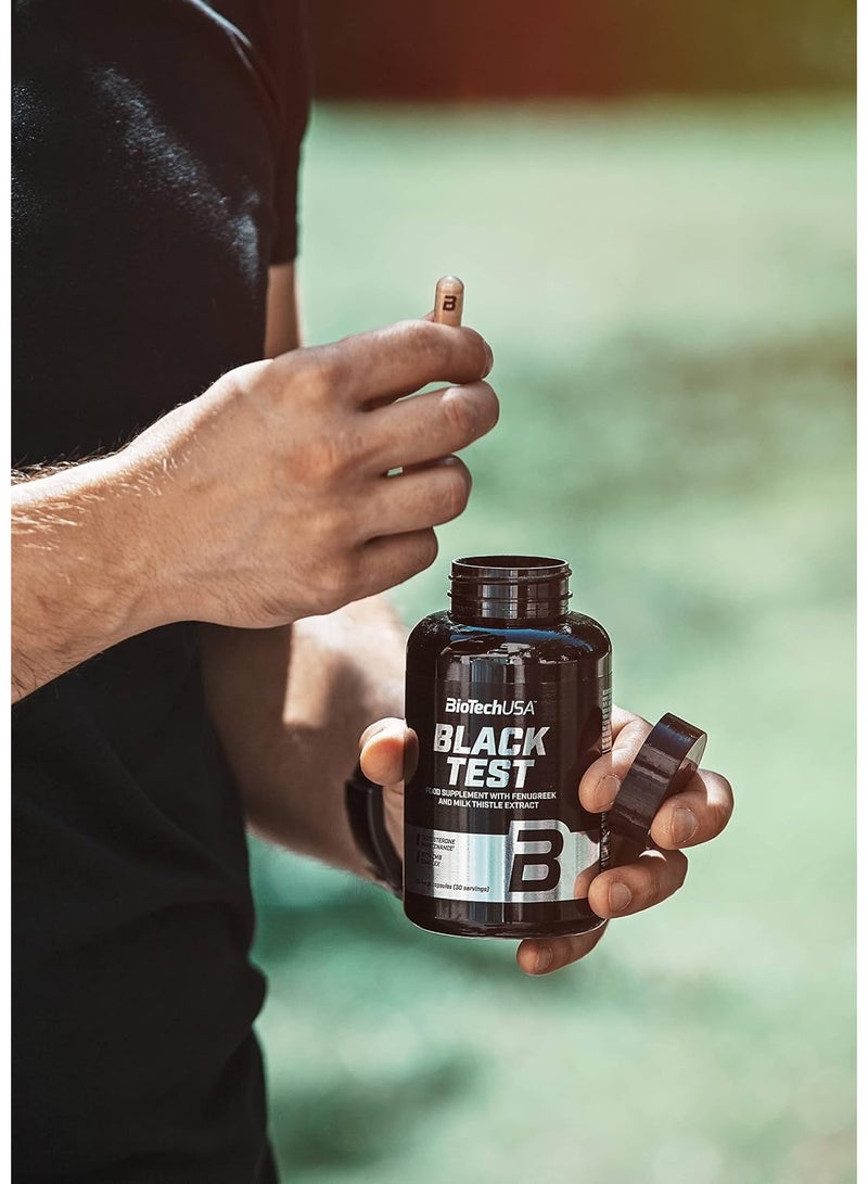 BioTechUSA Black Test Men's Food Supplement 90 Capsules, Stimulant-Free Formula with 11 Active Ingredients, ZMB Complex, L-Arginine, Beta-Alanine, HMB, Fenugreek, Vitamins and Minerals - Image 4