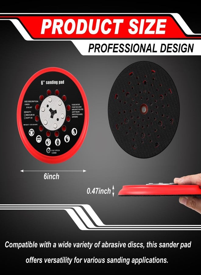 Dimsile 2 Set 6 Inch Replacement Sander Pad Compatible with Bosch Get75-6n Sander - 6 Hook and Loop Sanding Pad Multi-Hole Grinding Plate Replace Compatible with Rsm6044 Rsm6045 Rsm6046 - Image 2