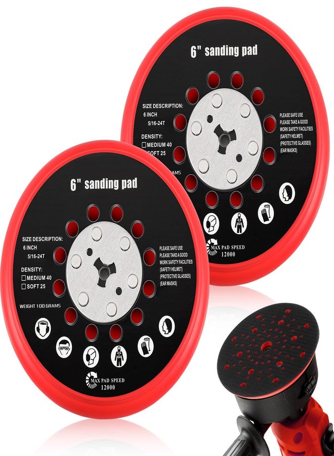 Dimsile 2 Set 6 Inch Replacement Sander Pad Compatible with Bosch Get75-6n Sander - 6 Hook and Loop Sanding Pad Multi-Hole Grinding Plate Replace Compatible with Rsm6044 Rsm6045 Rsm6046 - Image 1