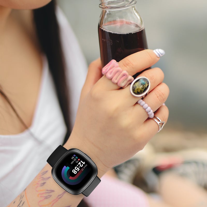 4 pcs Watch Cover Watch Screen Protector Case Compatible for Fitbit Versa4 - Image 2
