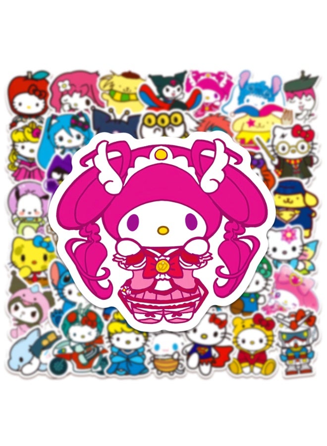 NIBEMINENT 50 Pcs Deco Kit Waterproof Stickers, High Definition Printing Bright Colors, Suitable for Laptop Skateboard Luggage Water Bottle Guitar DIY - Image 3