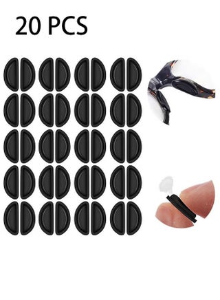 20 Pairs Eyeglass Nose Pads, Soft Silicone Adhesive Glasses, Anti-Slip Heighten Air Chamber Nose Pads, Design More Soft and Comfortable for Full Plastic Frames, Eyeglasses, Sunglasses（Black） - pzsku/ZA33D952948ADA40367BCZ/45/_/1740476920/375899c7-1f79-486c-881d-7a54ebfefb3c
