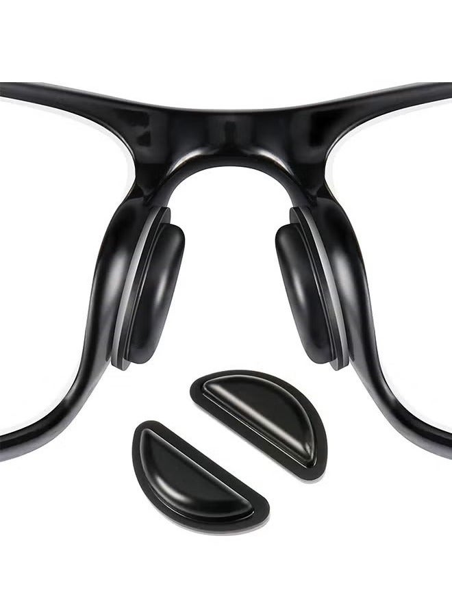 20 Pairs Eyeglass Nose Pads, Soft Silicone Adhesive Glasses, Anti-Slip Heighten Air Chamber Nose Pads, Design More Soft and Comfortable for Full Plastic Frames, Eyeglasses, Sunglasses（Black）