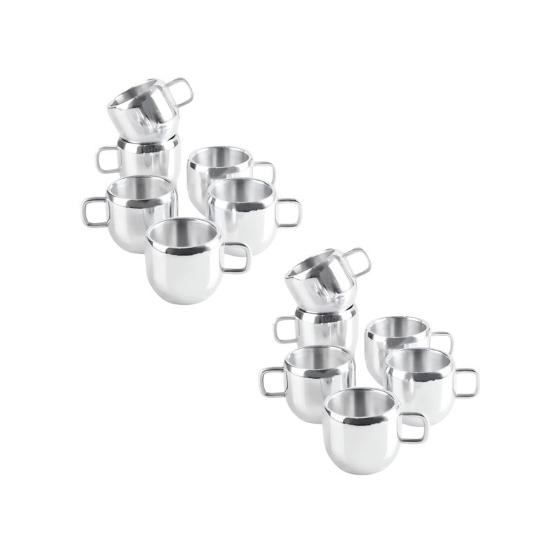 Apeiron Stainless Steel Apple Shape Cup Pack of 12