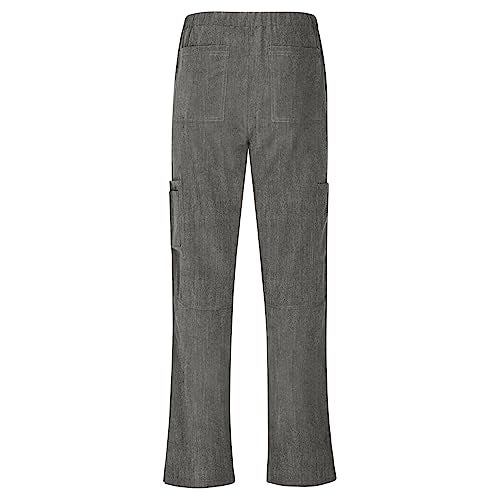 Natural Uniforms طقم قميص V-رقبة و بنطال كارجو للنساء من ناتشورال يونيفورمز (رمادي فاتح، صغير جداً) - Image 5